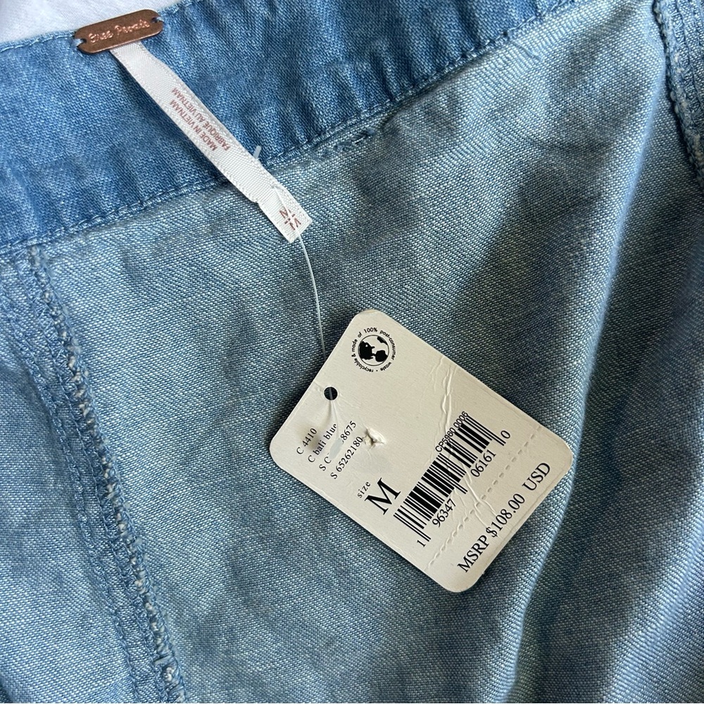 Free People Blue Backless Denim Dress - Picture 5 of 5